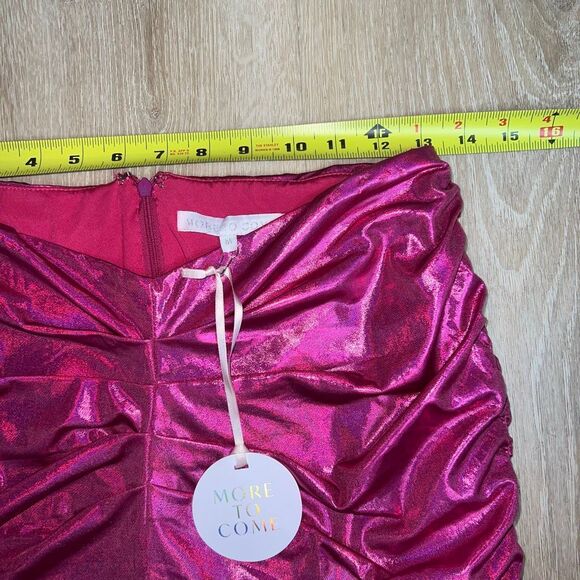 REVOLVE x More To Come Tori Ruched Mini Skirt In Hot Pink, Women’s Medium - Picture 9 of 13